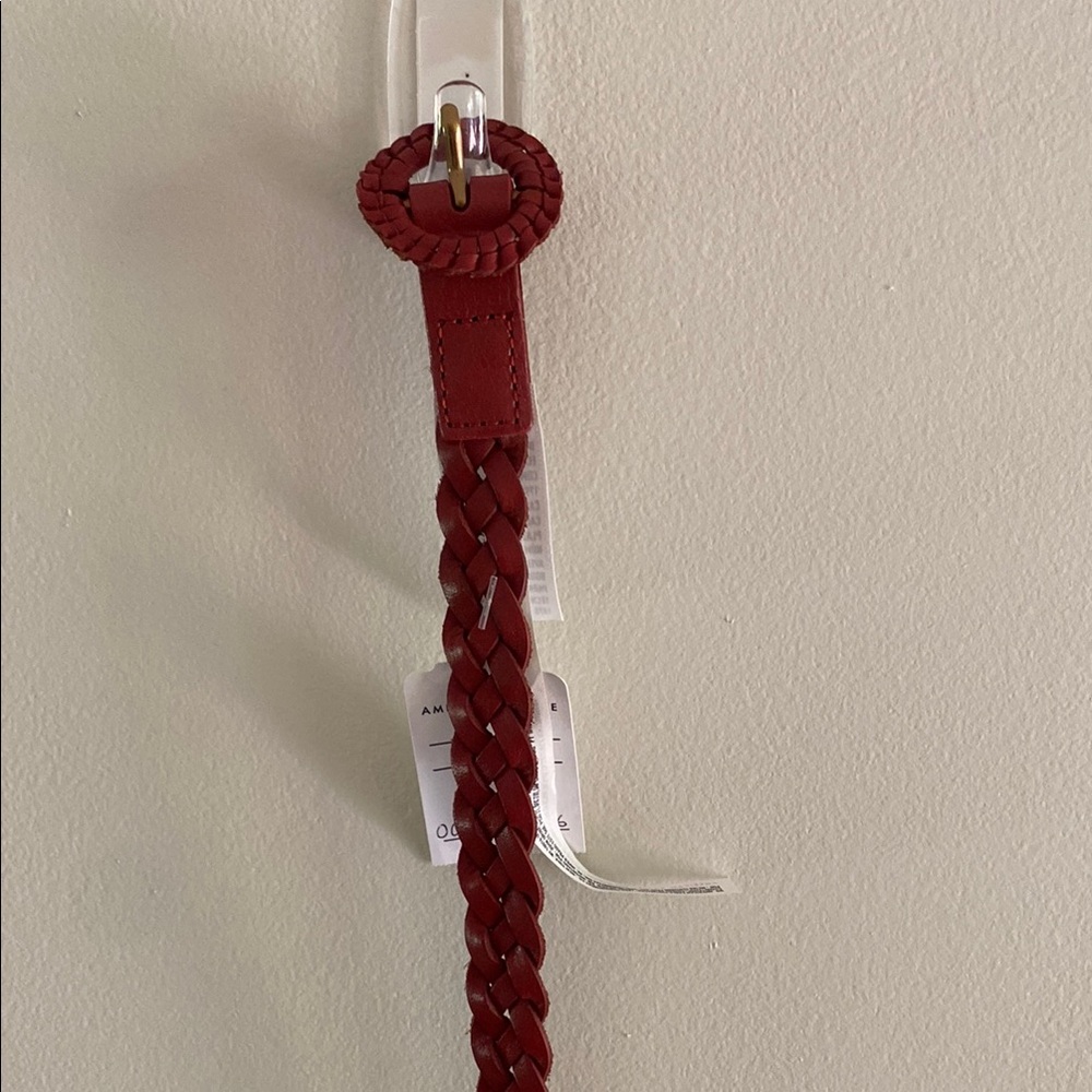 American Eagle Outfitters Red Woven Leather Belt